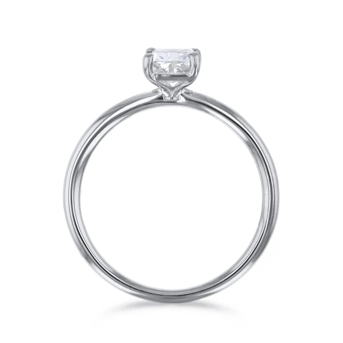 1-20ct Sofia Radiant Cut Diamond Solitaire Engagement Ring | 18ct White Gold