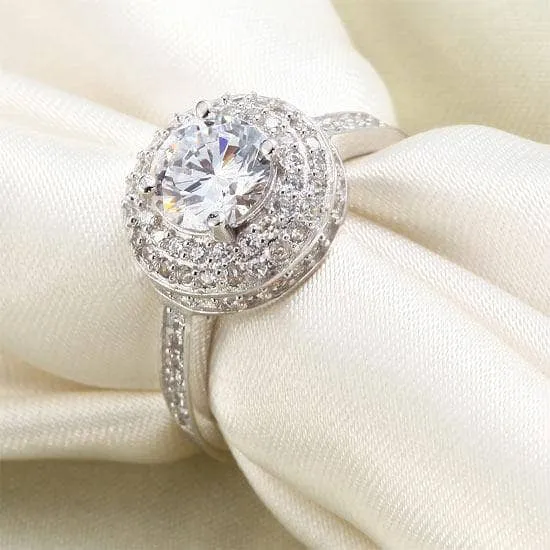 1 Carat Round Cut Created Diamond Wedding Engagement Ring