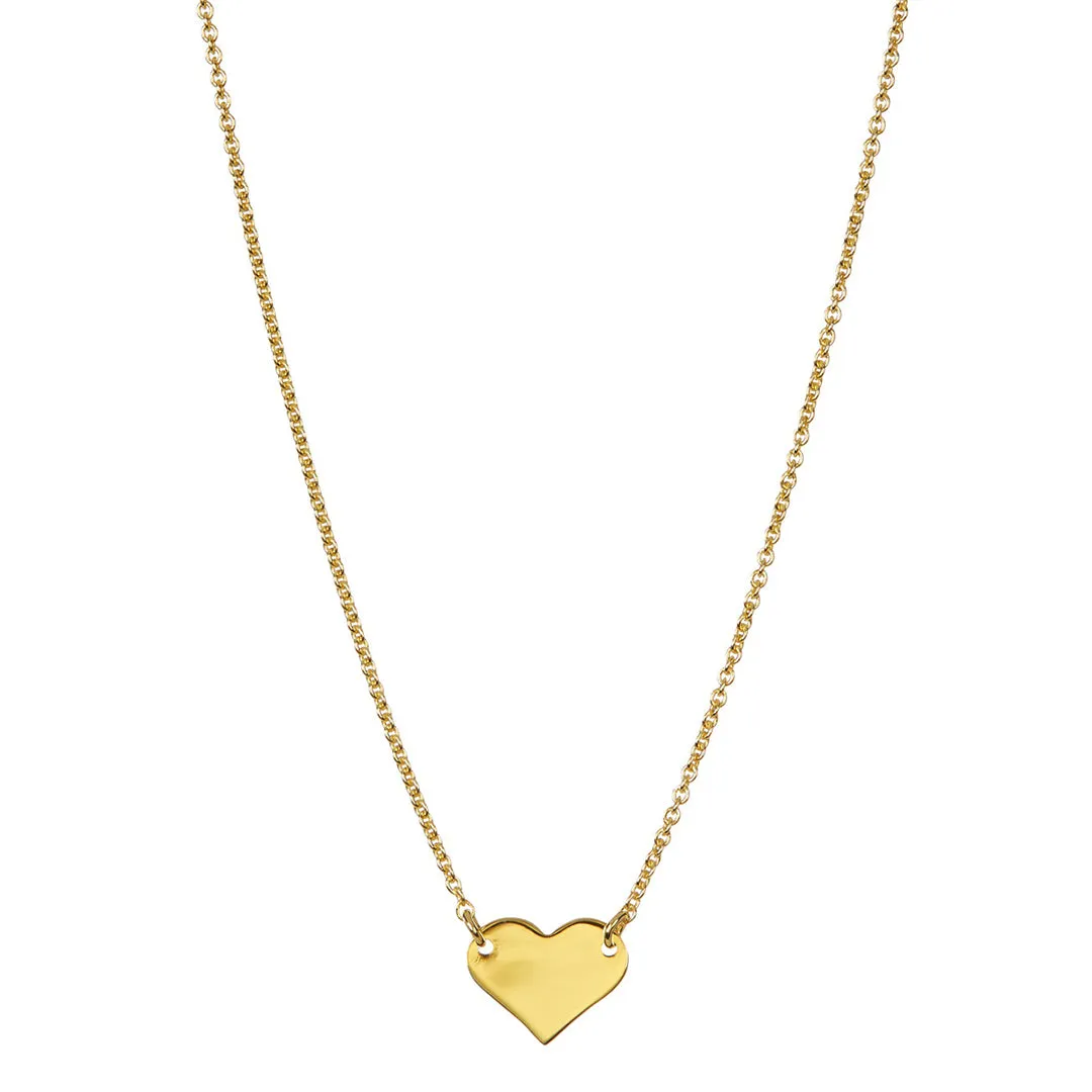 14k Gold Plated Heart Pendant Necklace