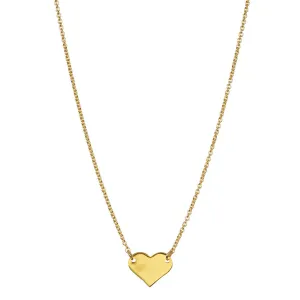 14k Gold Plated Heart Pendant Necklace