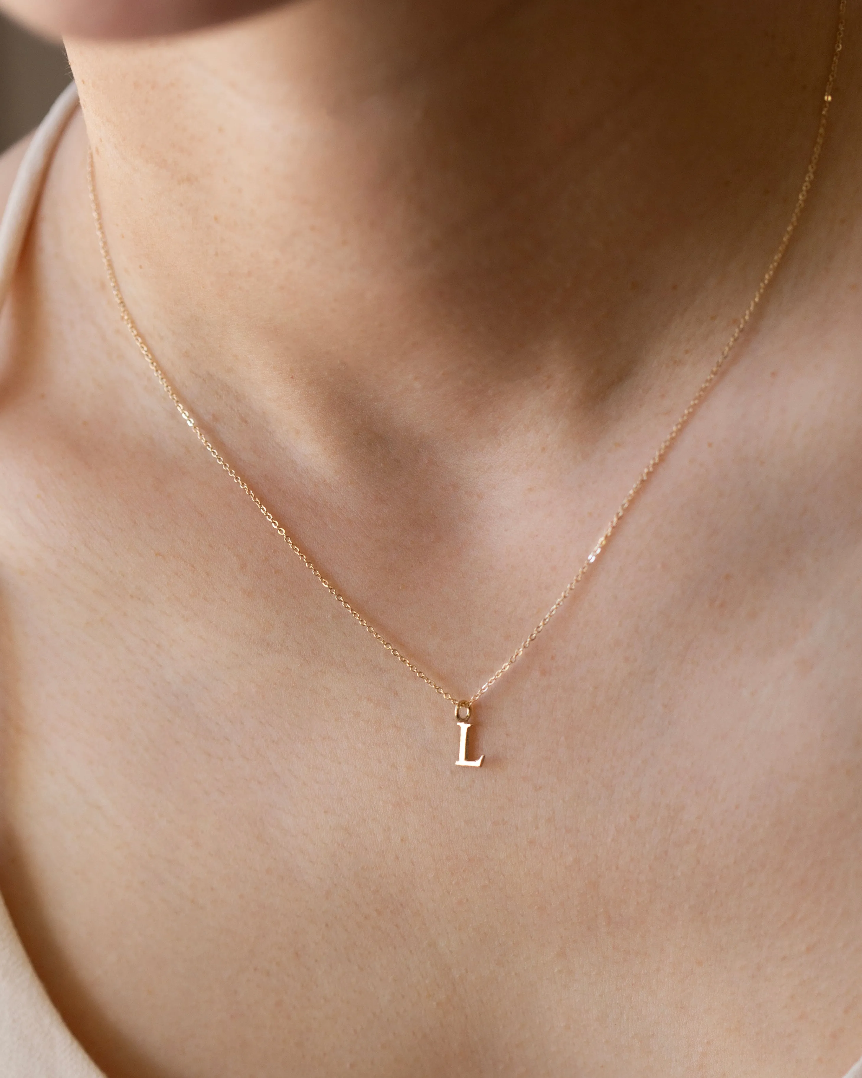 14k Initial Necklace