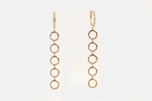 14k Yellow Gold 0.80tcw Diamond Dangle Earrings (4.88g.)