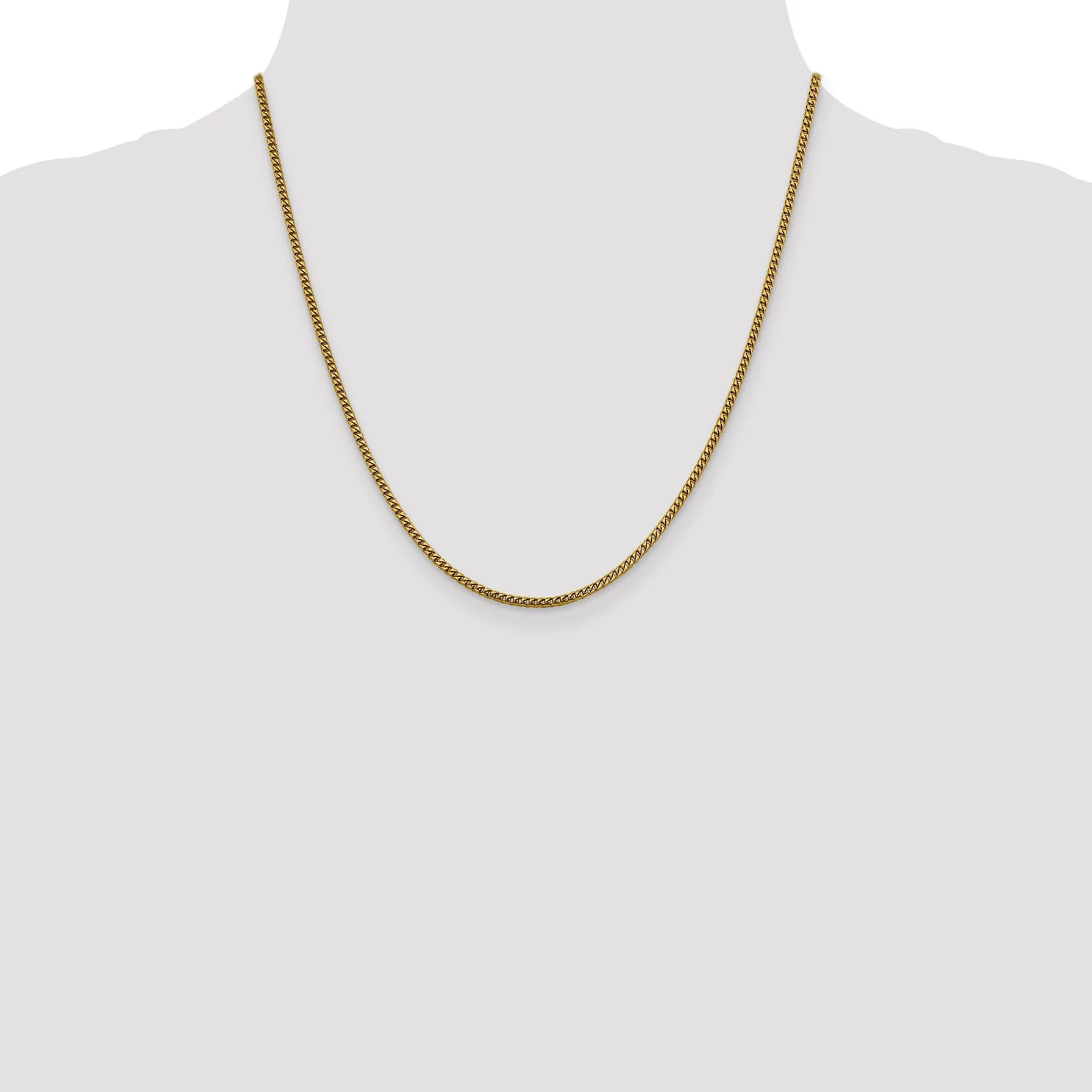 14k Yellow Gold 2 mm Franco Chain