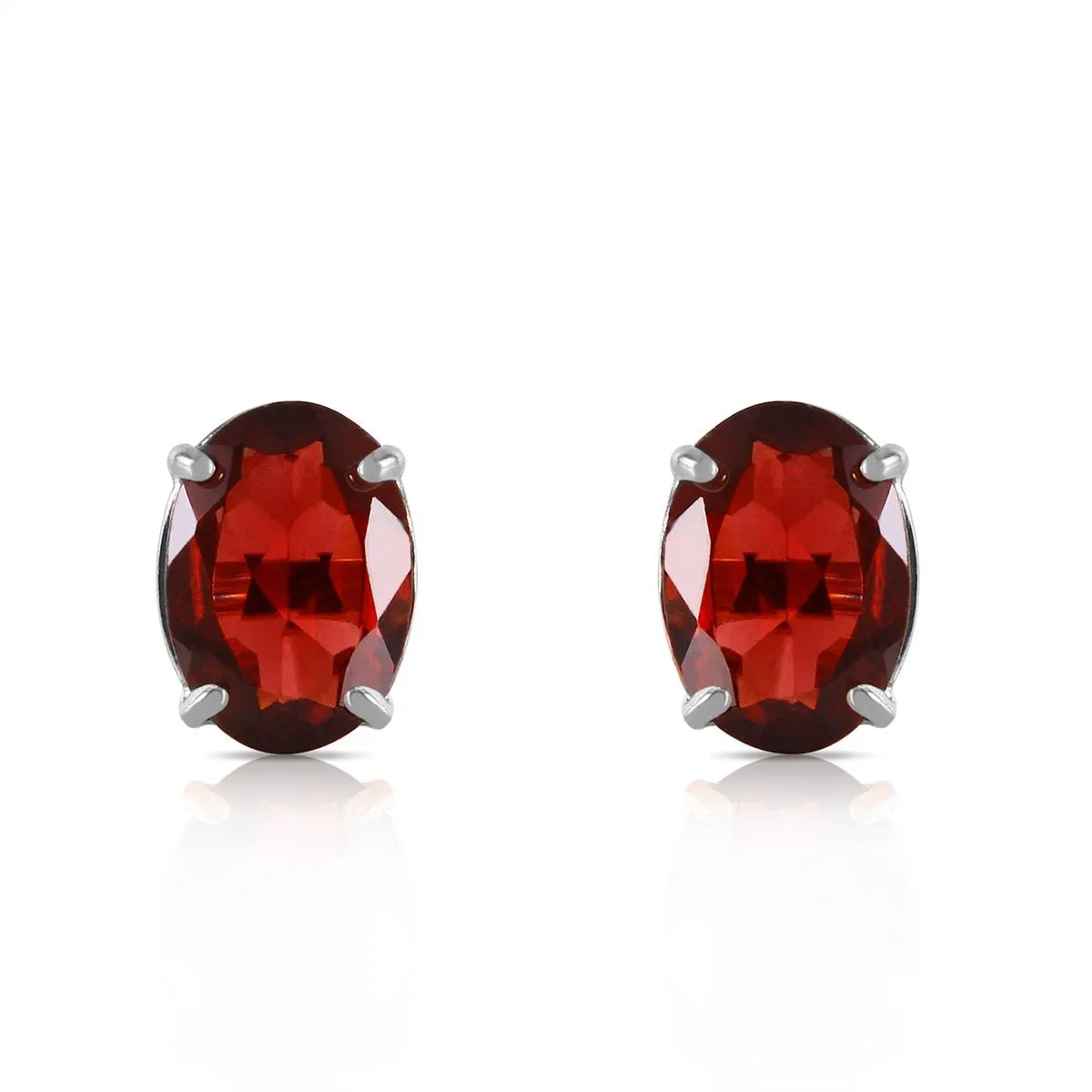 1.8 Carat 14K Solid White Gold Make Believe Garnet Earrings