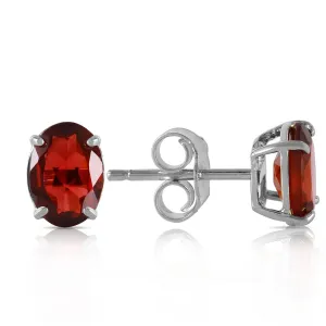 1.8 Carat 14K Solid White Gold Make Believe Garnet Earrings