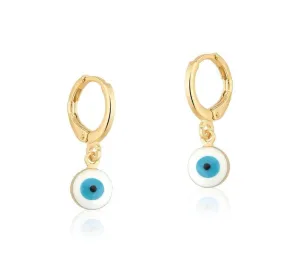 18K Gold Filled Evil Eye Drop Dangle Earrings