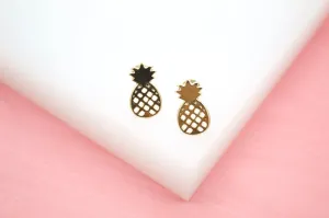 18K Gold Filled Pineapple Fruit Stud Earrings