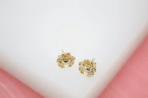 18K Gold Filled Sea Land Crab Stud Earrings