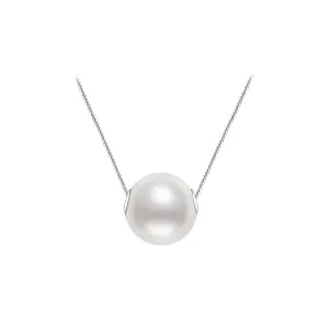 18K Solid Gold Australian White South Sea Pearl Necklace KN00039