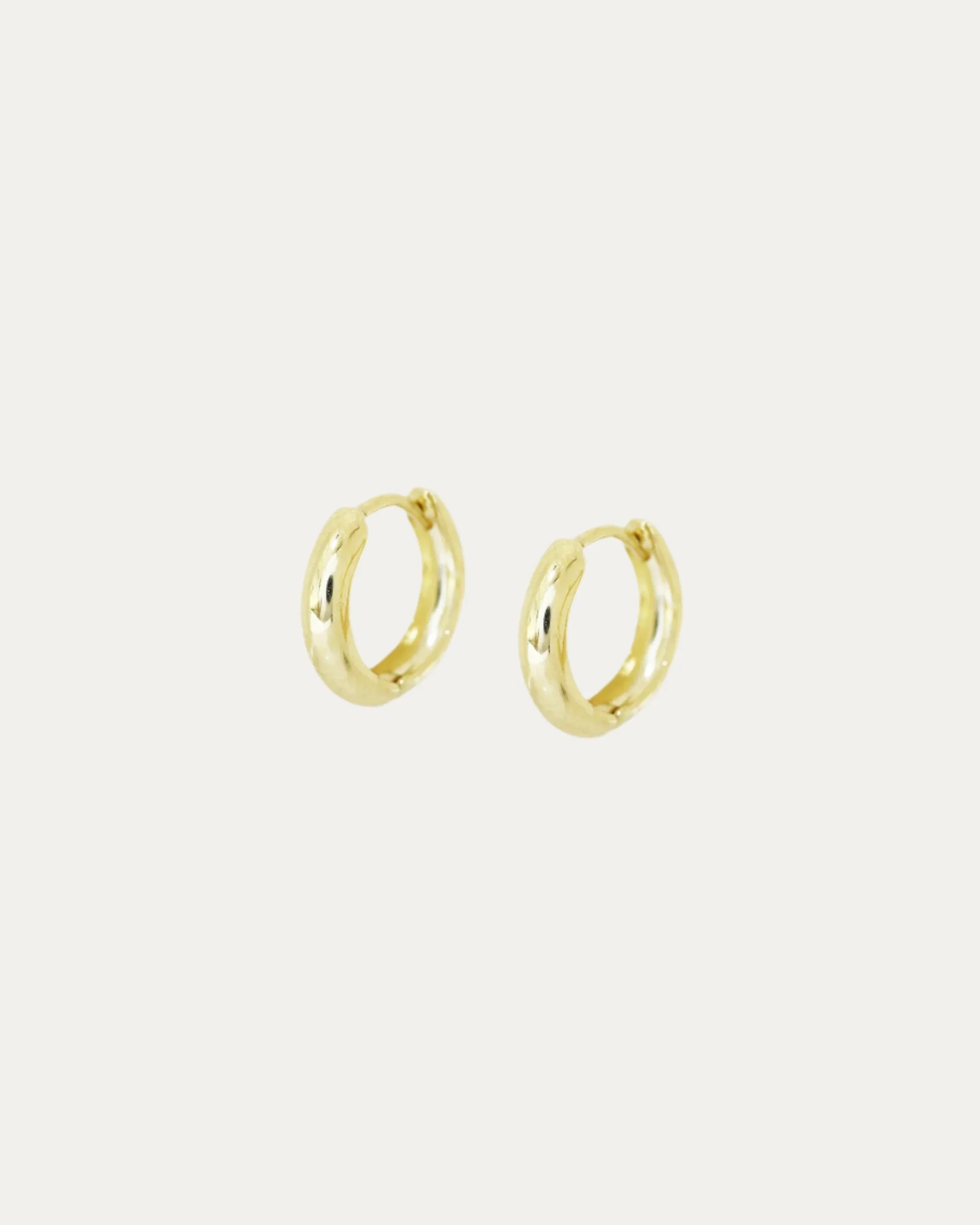 18k Yellow Gold Petite Classic Huggie Earrings, Pair