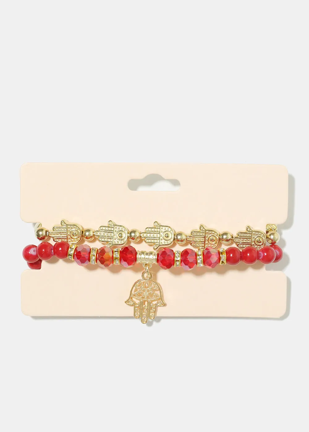 2 Piece Hamsa Hand Bracelet