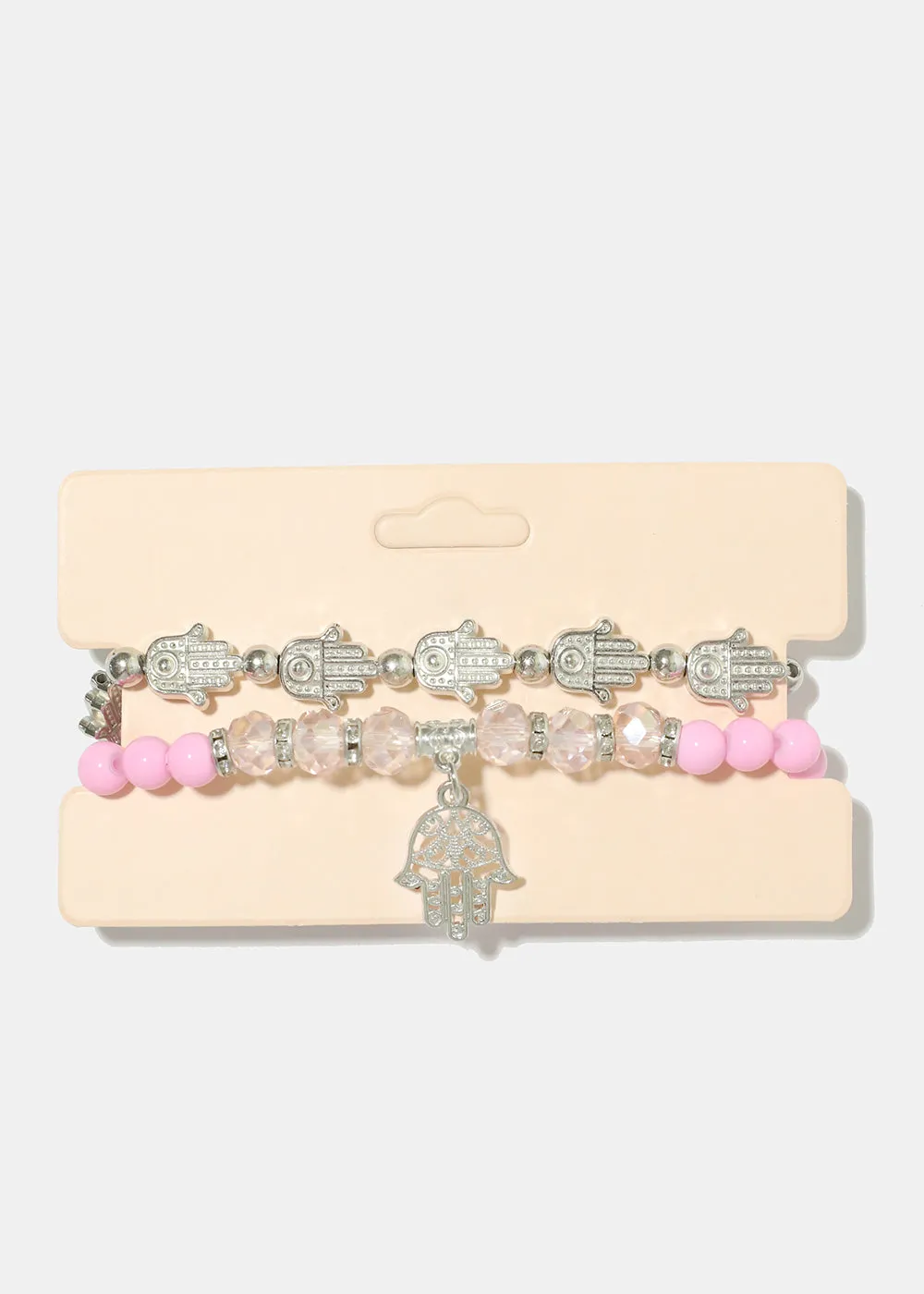 2 Piece Hamsa Hand Bracelet