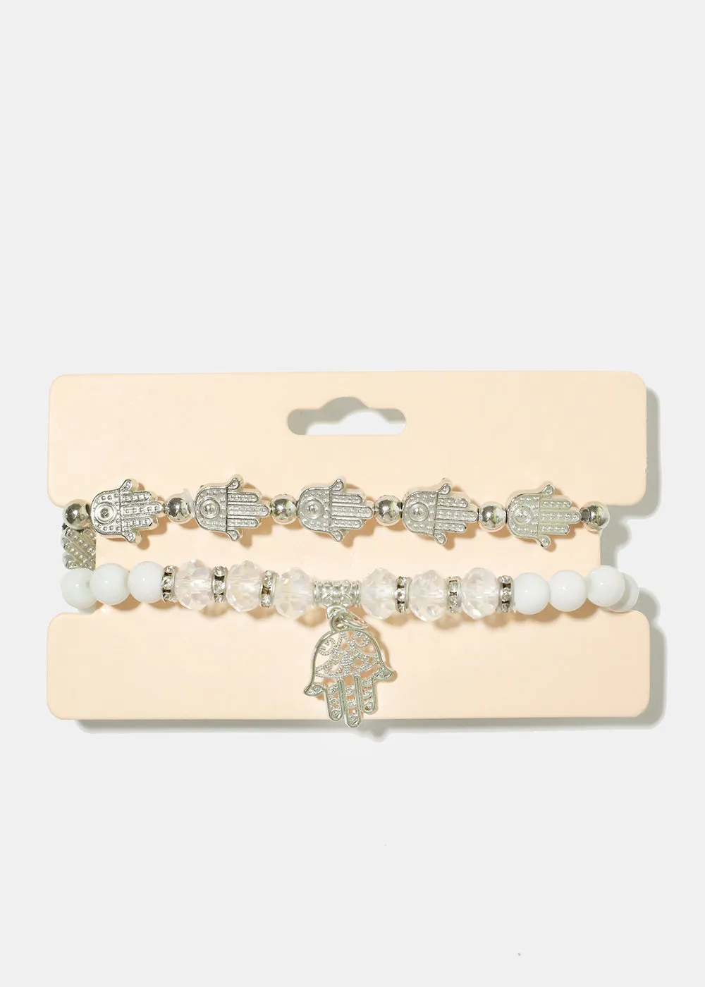 2 Piece Hamsa Hand Bracelet