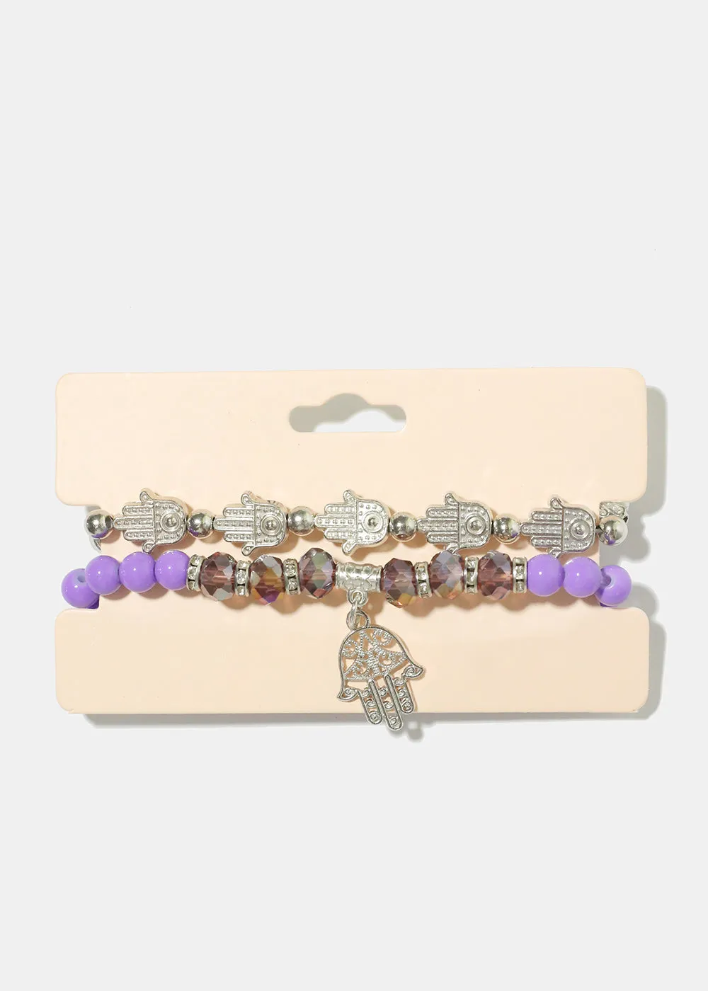 2 Piece Hamsa Hand Bracelet