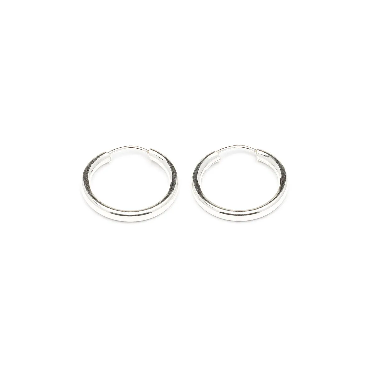 925 Sterling Silver Small Endless Hoop Earrings