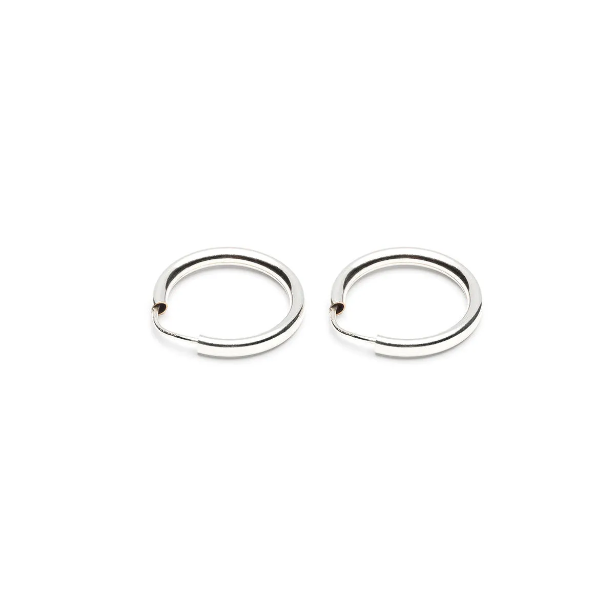 925 Sterling Silver Small Endless Hoop Earrings