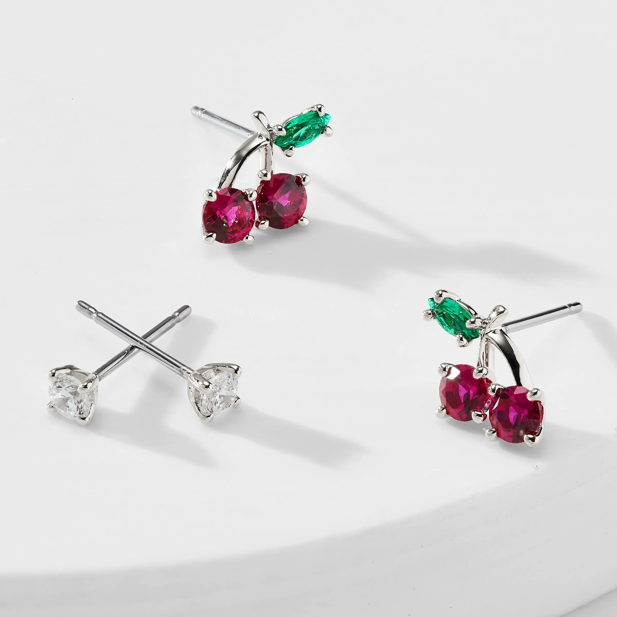 AJOA CHERRY SET OF STUD EARRINGS