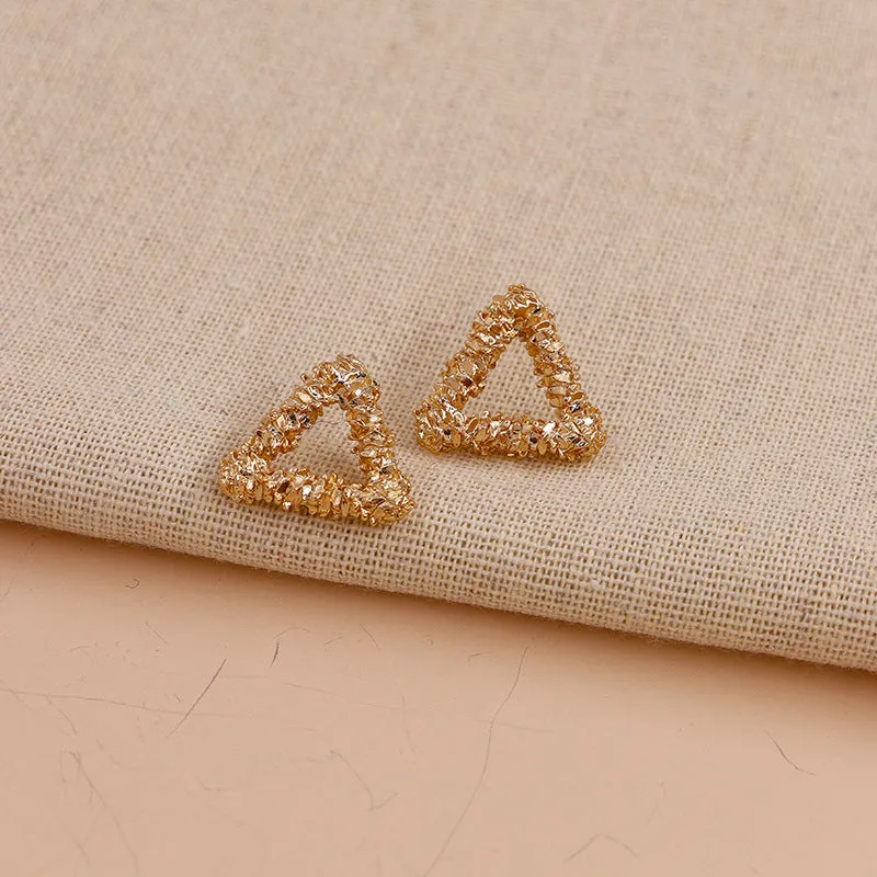 Alloy Geometric Square and Star Circle Earrings Set with Fashionable Twist