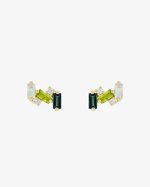 Amalfi Burst Green Ombre Studs