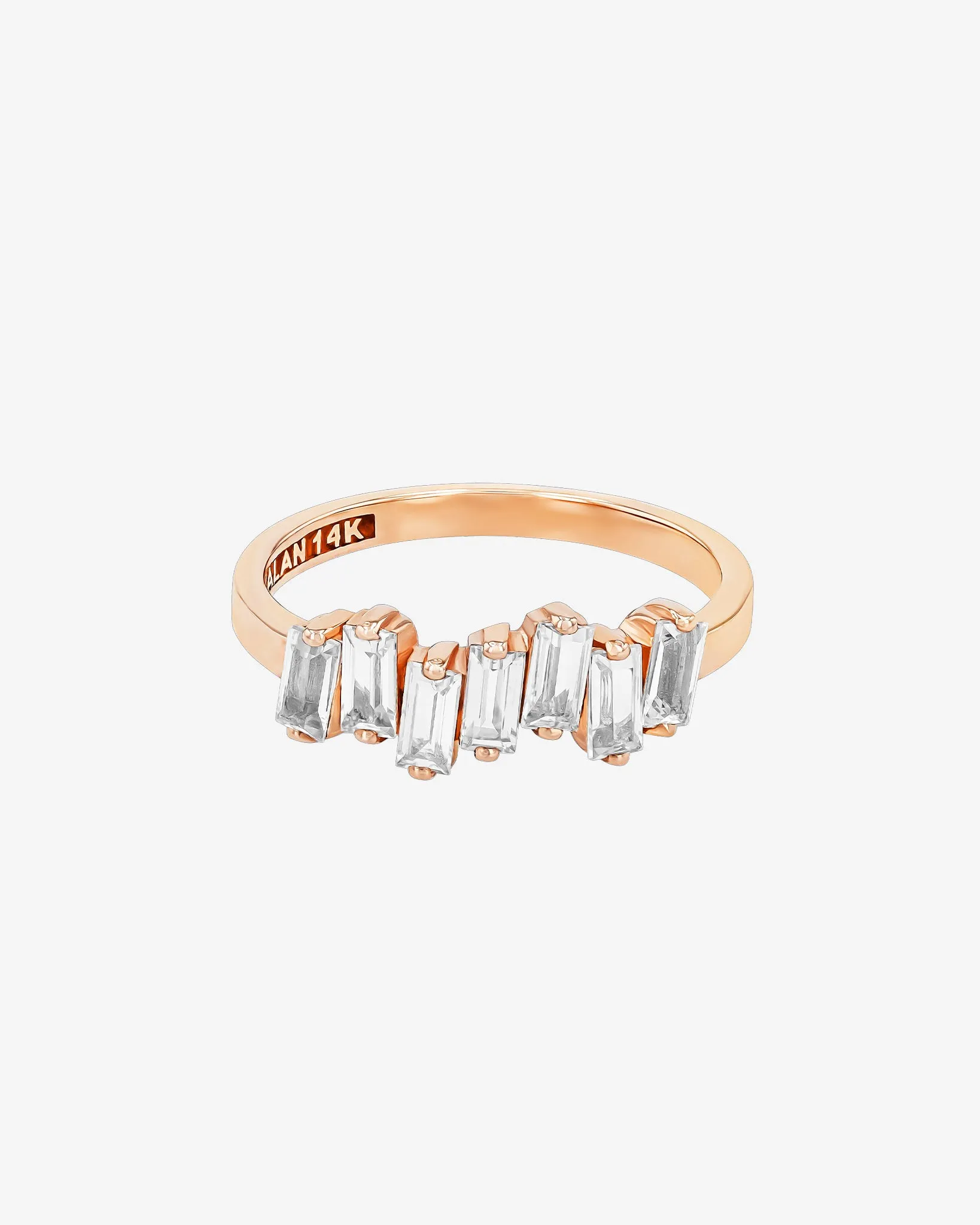 Amalfi White Topaz Half Band