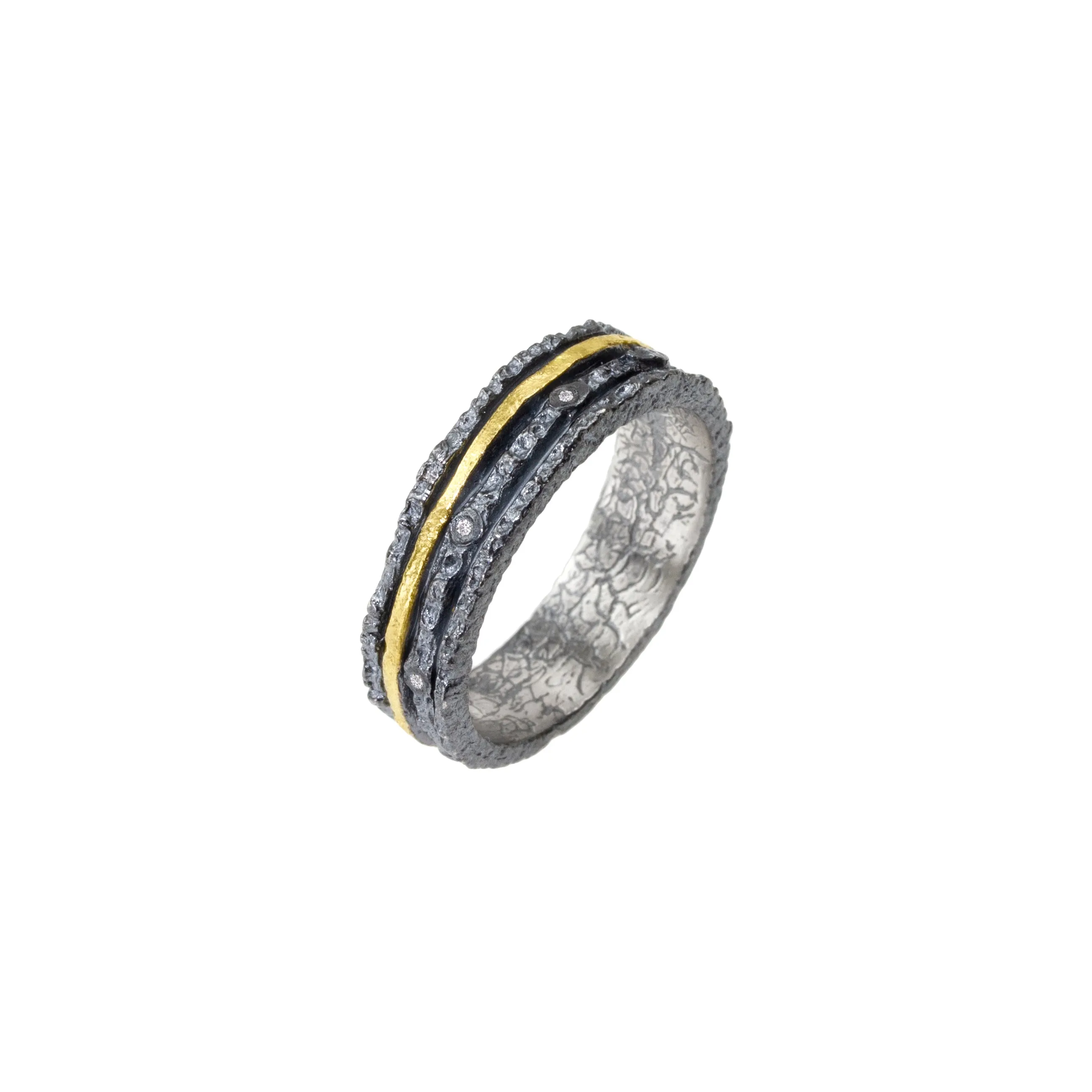 Apostolos 6.3 mm Wide Ring with diamonds