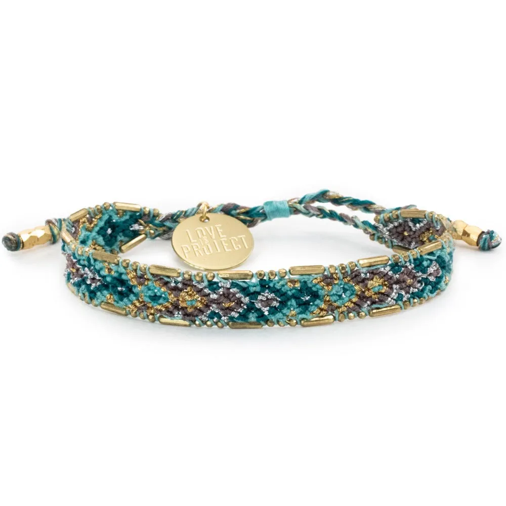 Bali Metallic Friendship Bracelet - Waterfall Mist