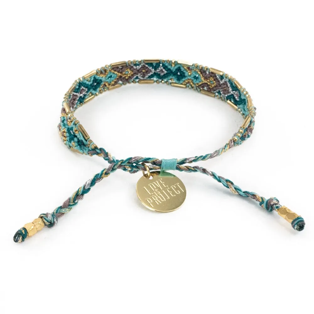 Bali Metallic Friendship Bracelet - Waterfall Mist