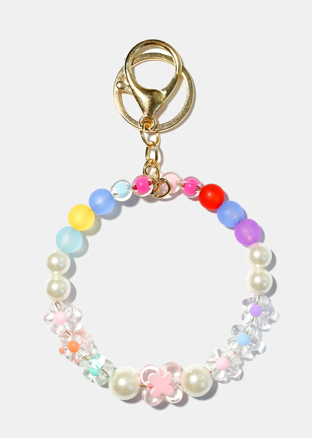 Beads & Flowers Key Ring