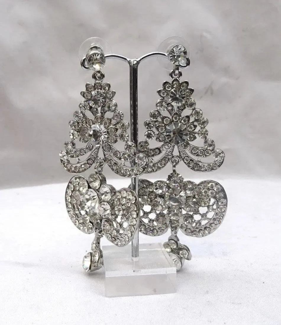 Beautiful Bold Big Crystal Cocktail Party Earring Jewellery