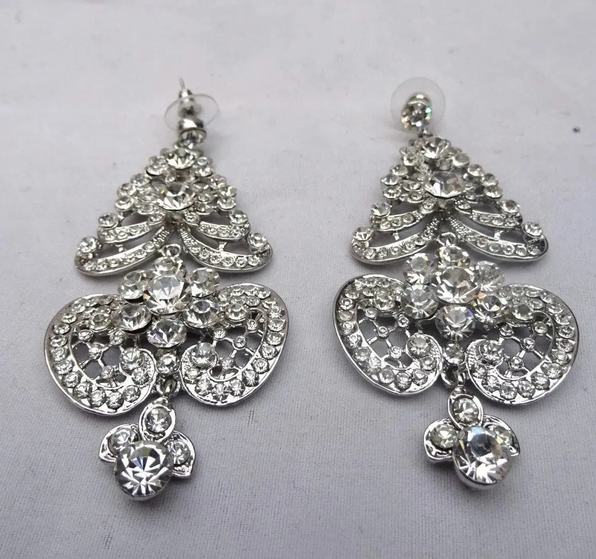 Beautiful Bold Big Crystal Cocktail Party Earring Jewellery