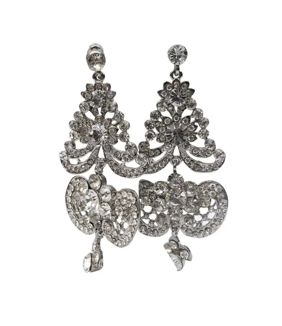 Beautiful Bold Big Crystal Cocktail Party Earring Jewellery