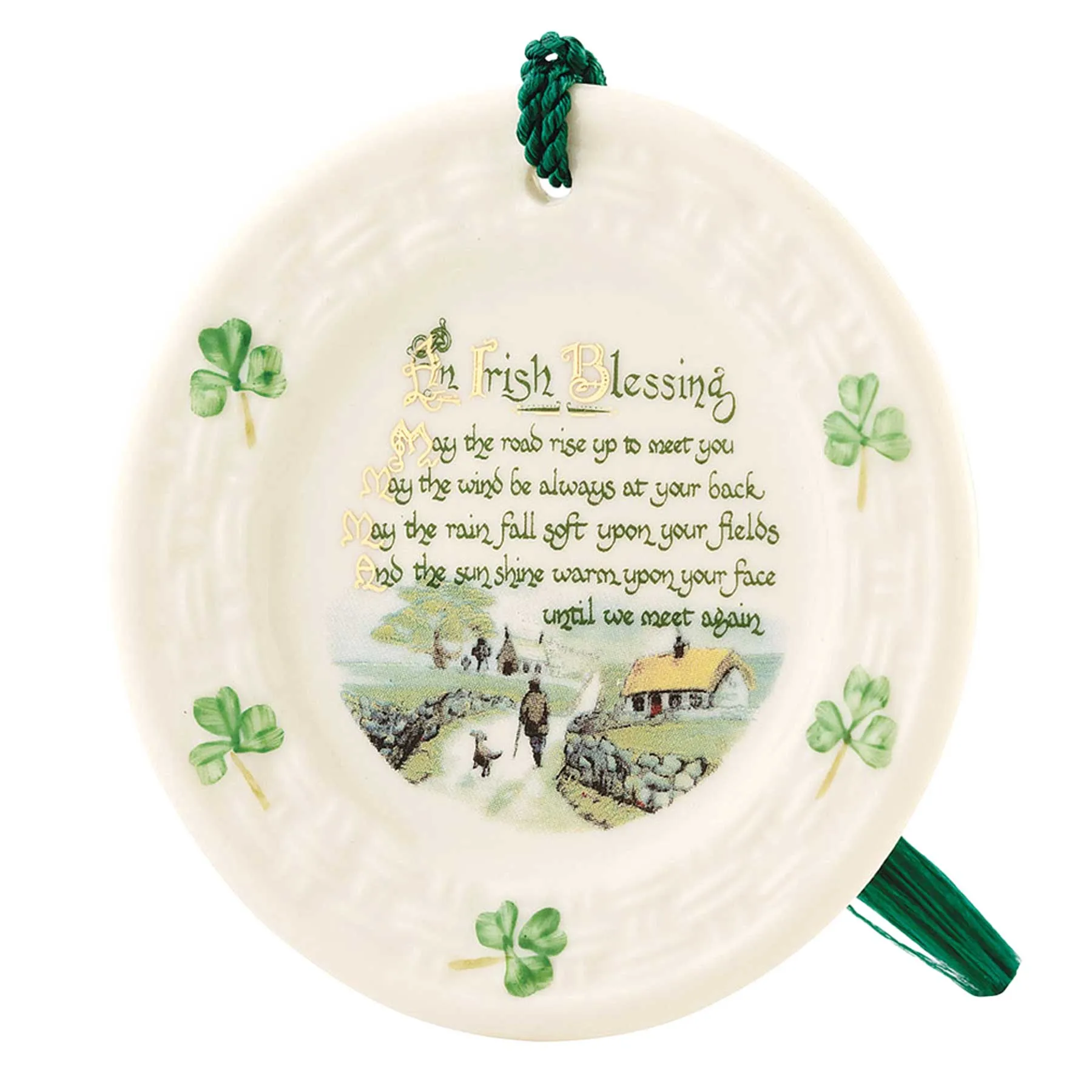 Belleek Classic Irish Blessing Ornament