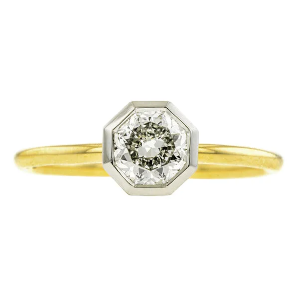 Bezel Set Octagonal Engagement Ring, 0.81ct.- Heirloom by Doyle & Doyle