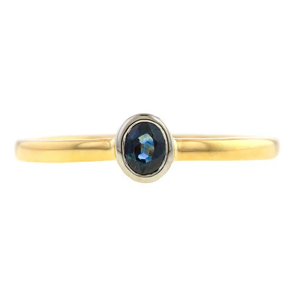 Bezel Set Sapphire Ring,0.25ct., Heirloom by Doyle & Doyle