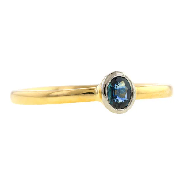 Bezel Set Sapphire Ring,0.25ct., Heirloom by Doyle & Doyle