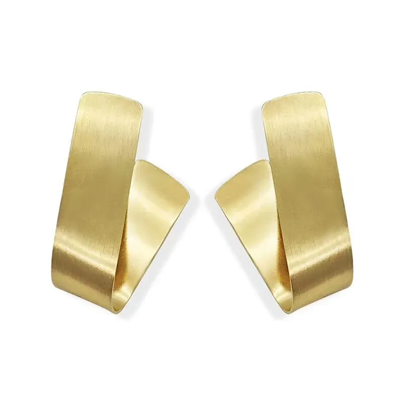 Bold Geometry Metal Earrings - Vienna Verve Collection