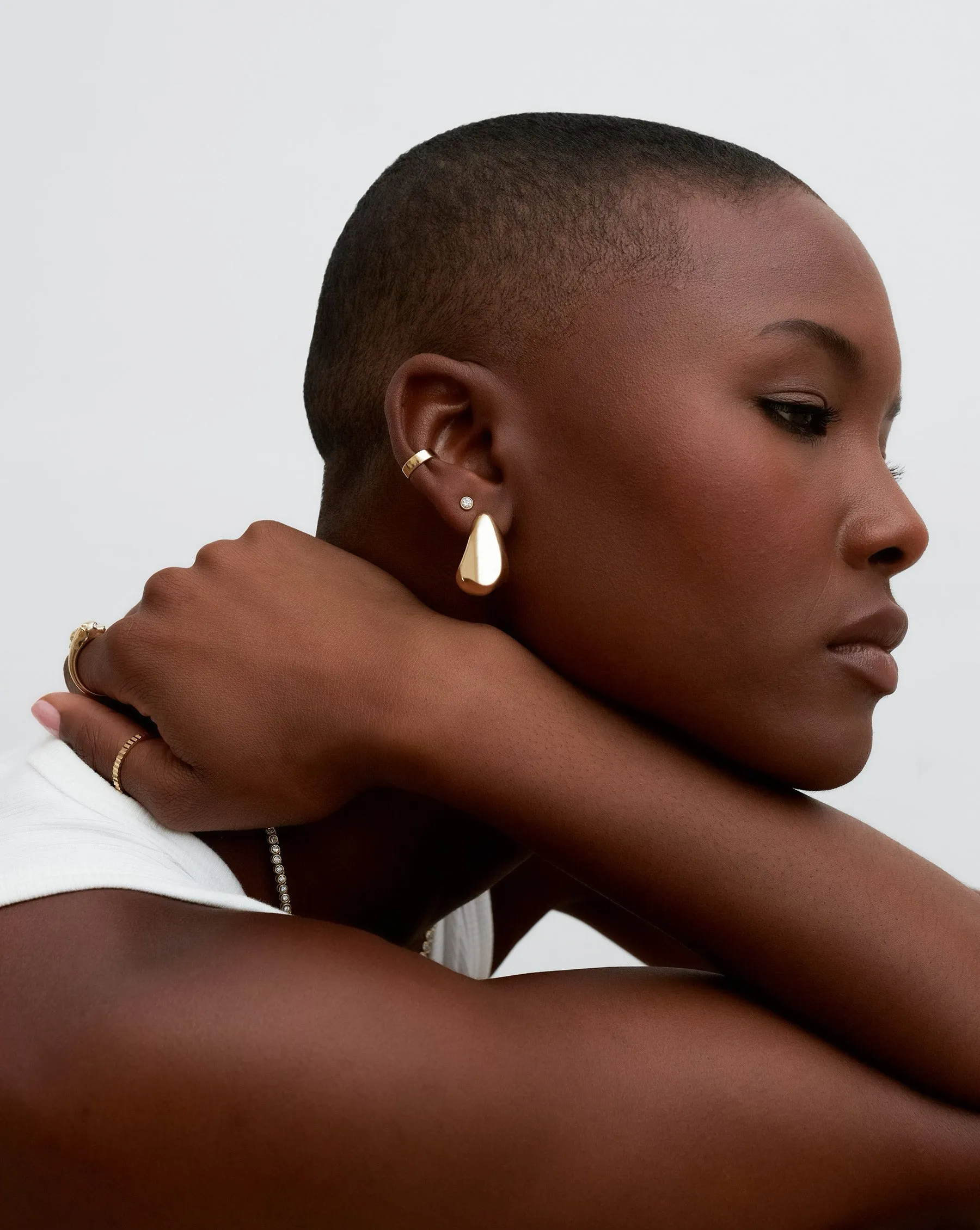 Bold Gold Cloud Earrings