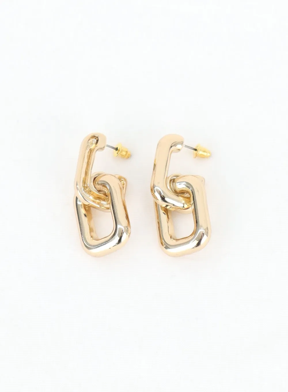 Bold Square Chain Earrings IN302