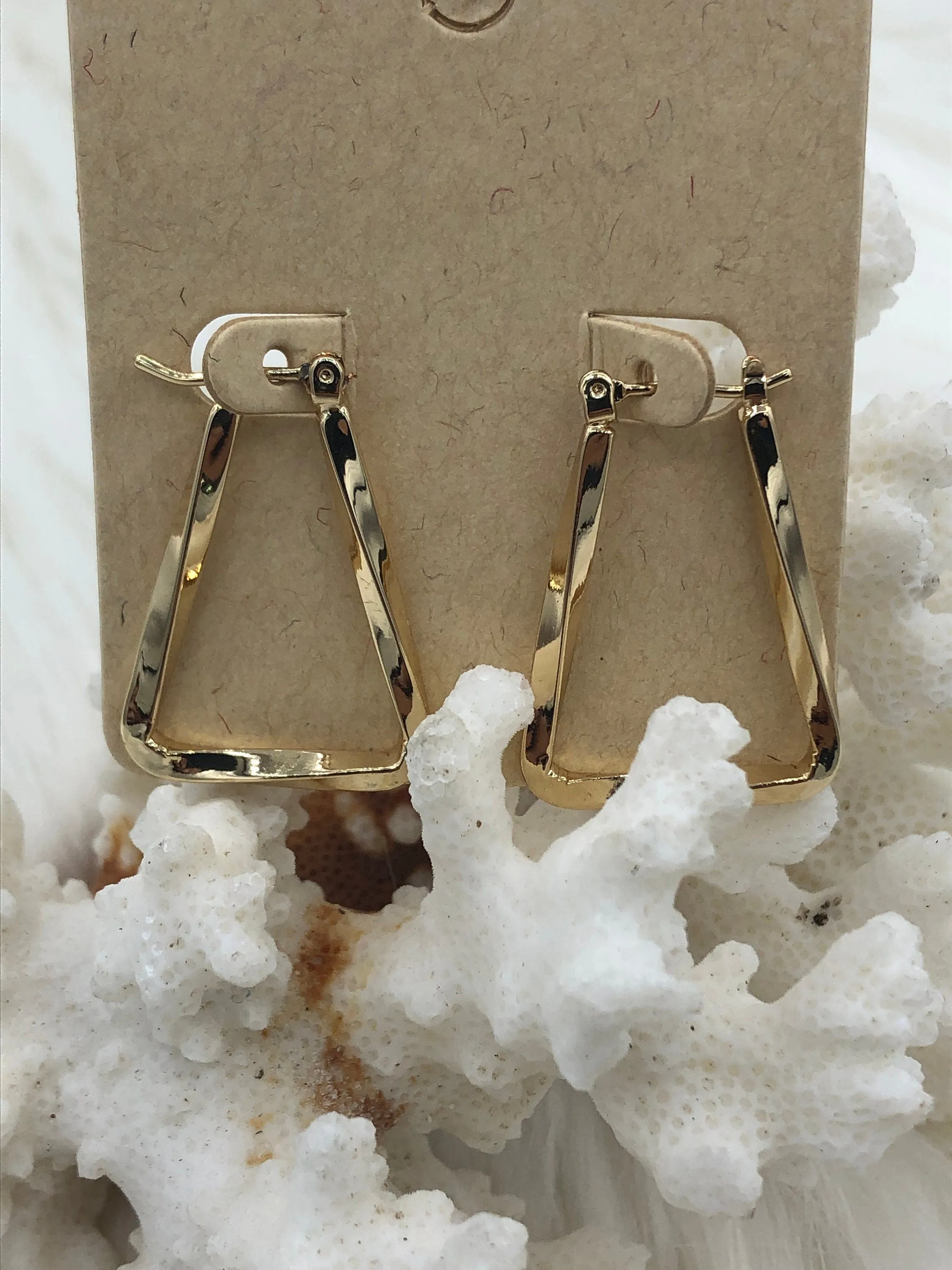 Brass Gold Plated Hoop Earrings, Silver Hoop, Bold Gold Hoop Earrings,Statement Hoops,29.5mm,Earrings,Gold or Silver Sold as a set Fast Ship