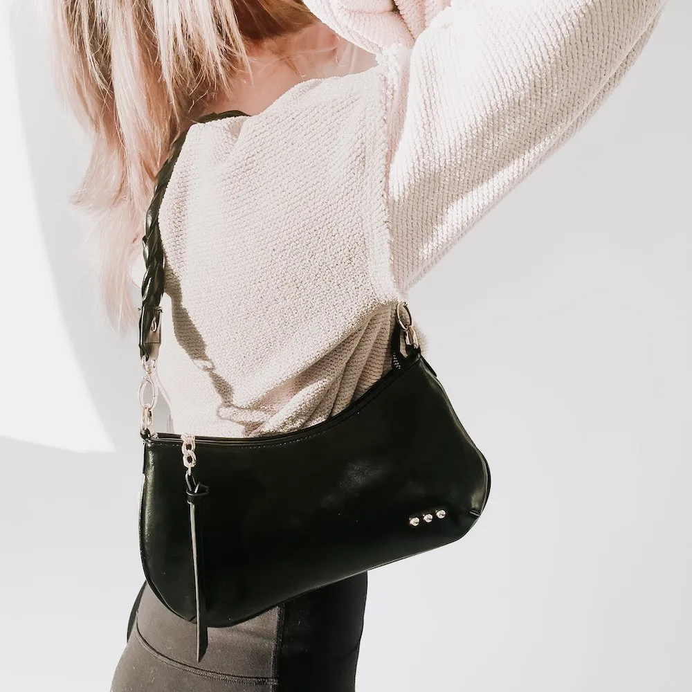 Brynlee Braided Vegan Leather Crossbody & Shoulder Bag