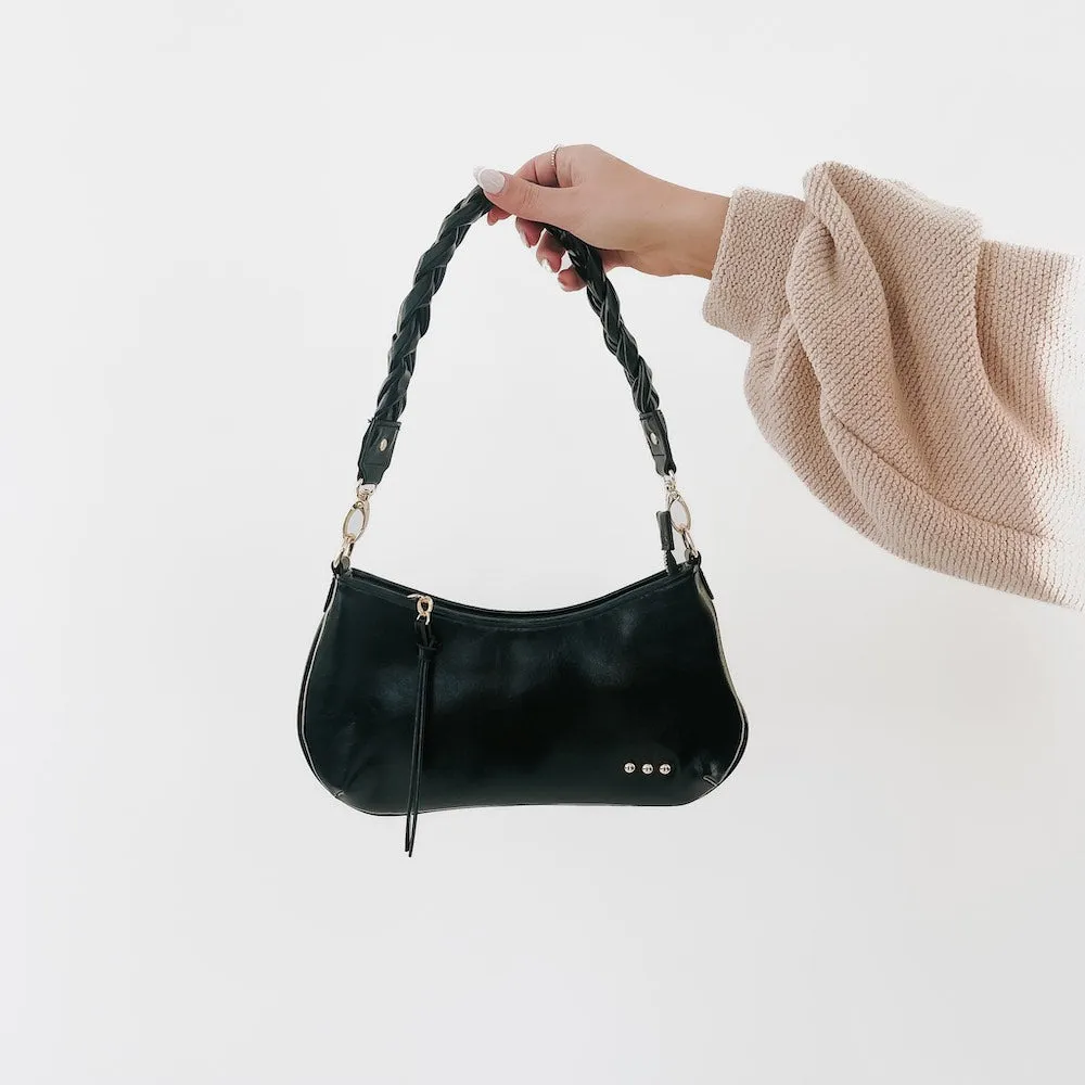 Brynlee Braided Vegan Leather Crossbody & Shoulder Bag