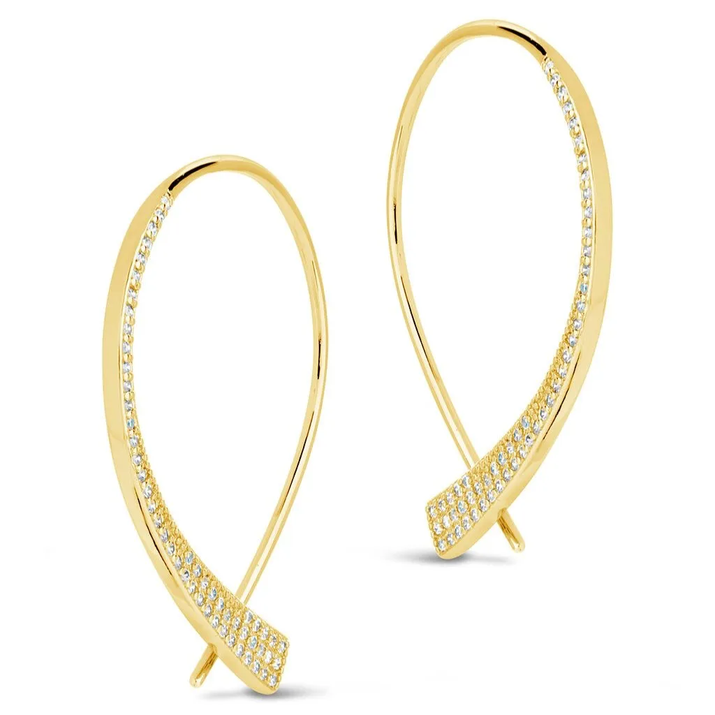 Carlotta CZ Treader Hoop Earrings