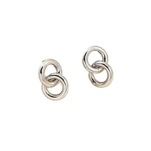 Chic Metal Circle Earrings with Instagram Vibe - Vienna Verve Collection