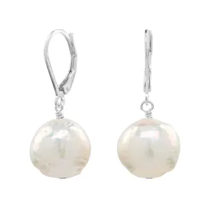 Classic Baroque Pearl Leverback Drop Earring