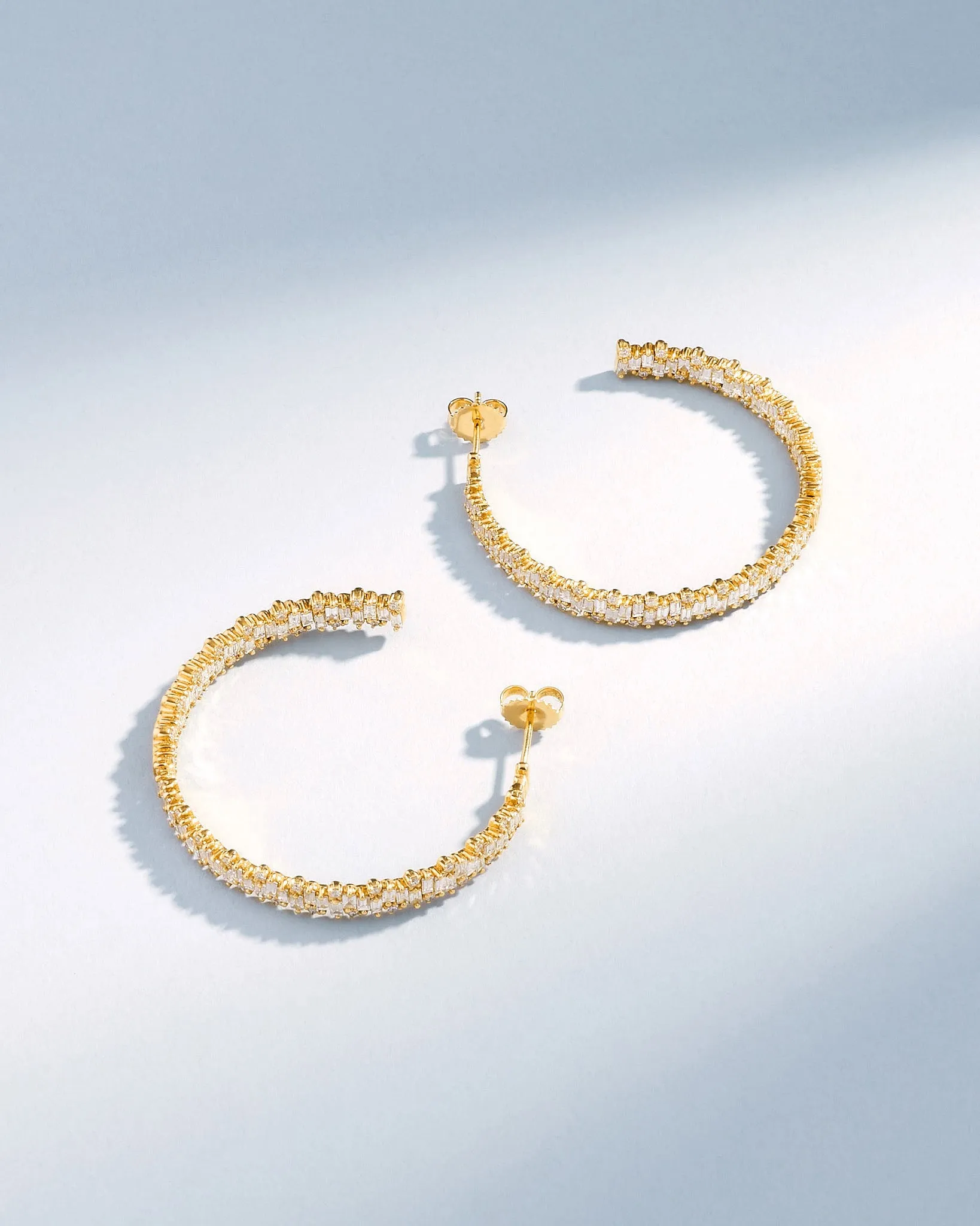 Classic Diamond Shimmer Milli Hoops