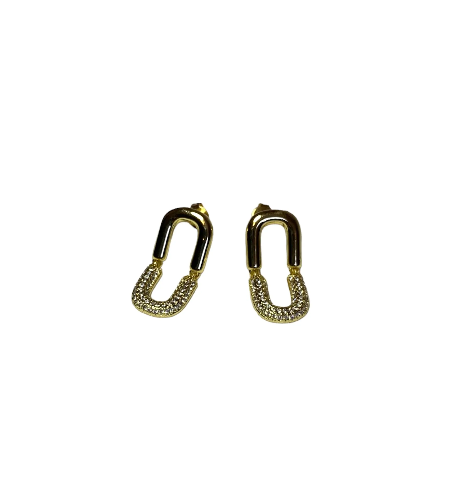 Classic Oval Earrings 18k Gold Plated