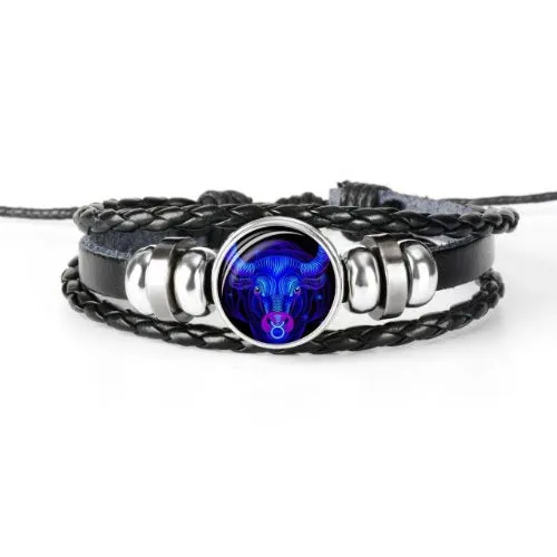 Classy Men Zodiac Symbol Bracelet