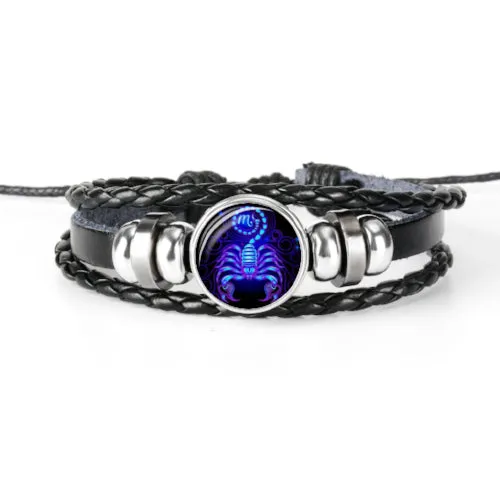 Classy Men Zodiac Symbol Bracelet