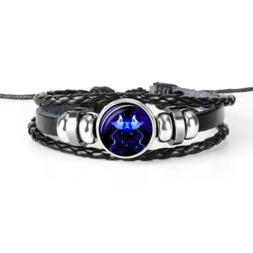 Classy Men Zodiac Symbol Bracelet