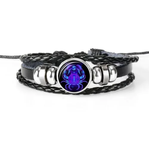 Classy Men Zodiac Symbol Bracelet